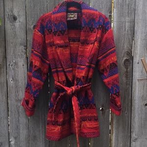 Vintage southwestern coat with belt